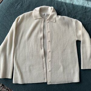 Reformation Fantino Cashmere Collared Cardigan